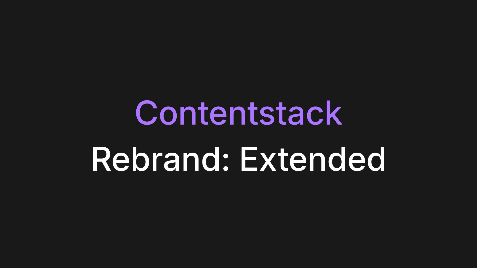 Contentstack Rebrand